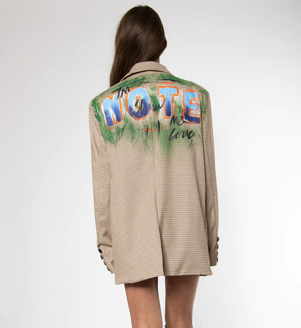 Marije Graffiti Blazer - Beige