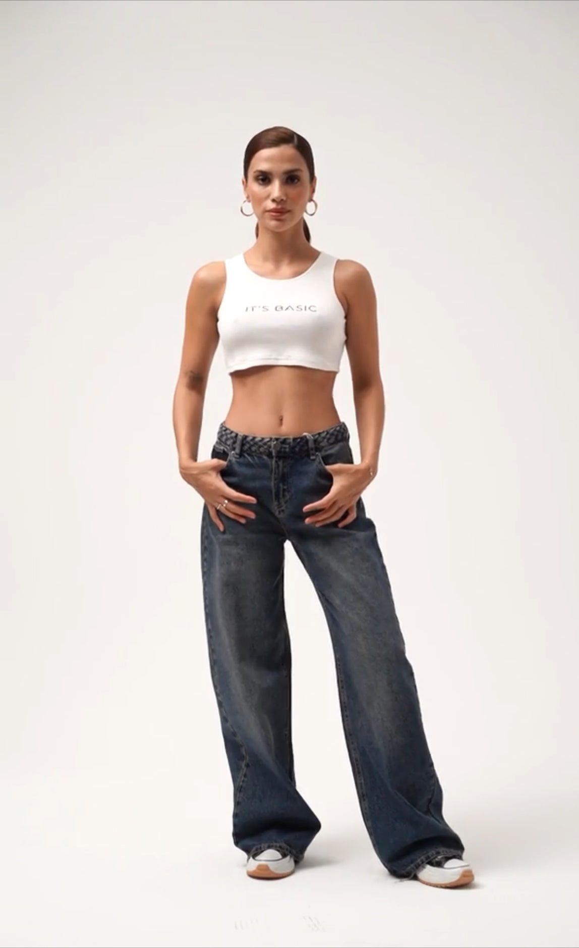 COLORS DESIGN WIDE LEG JEANS -J 1505