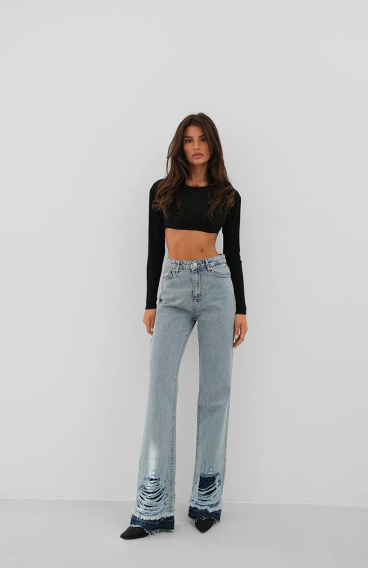 COLORS DESIGN WIDE LEG JEANS-J 1500