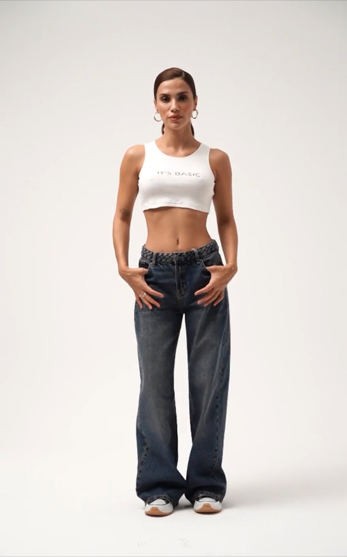 COLORS DESIGN WIDE LEG JEANS -J 1505