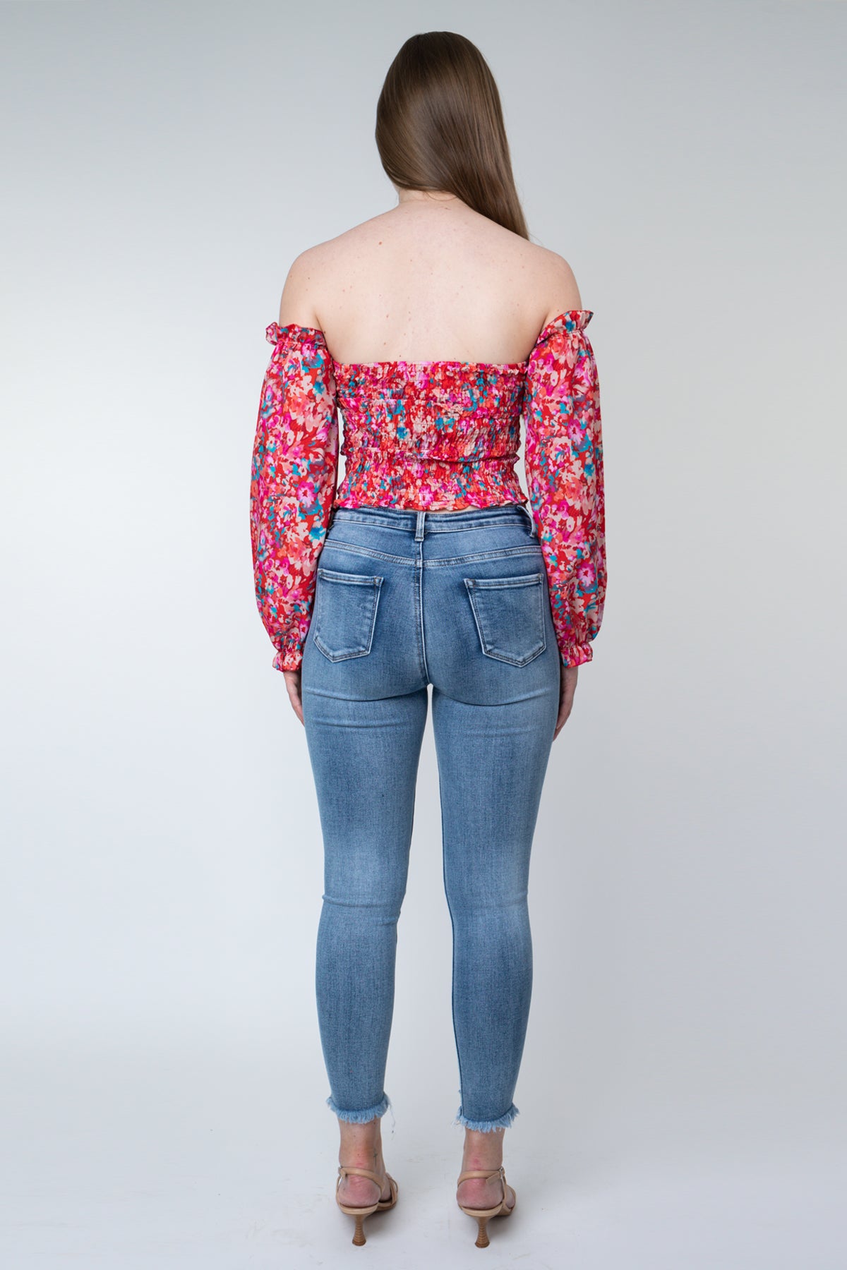 Nina blouse-light red