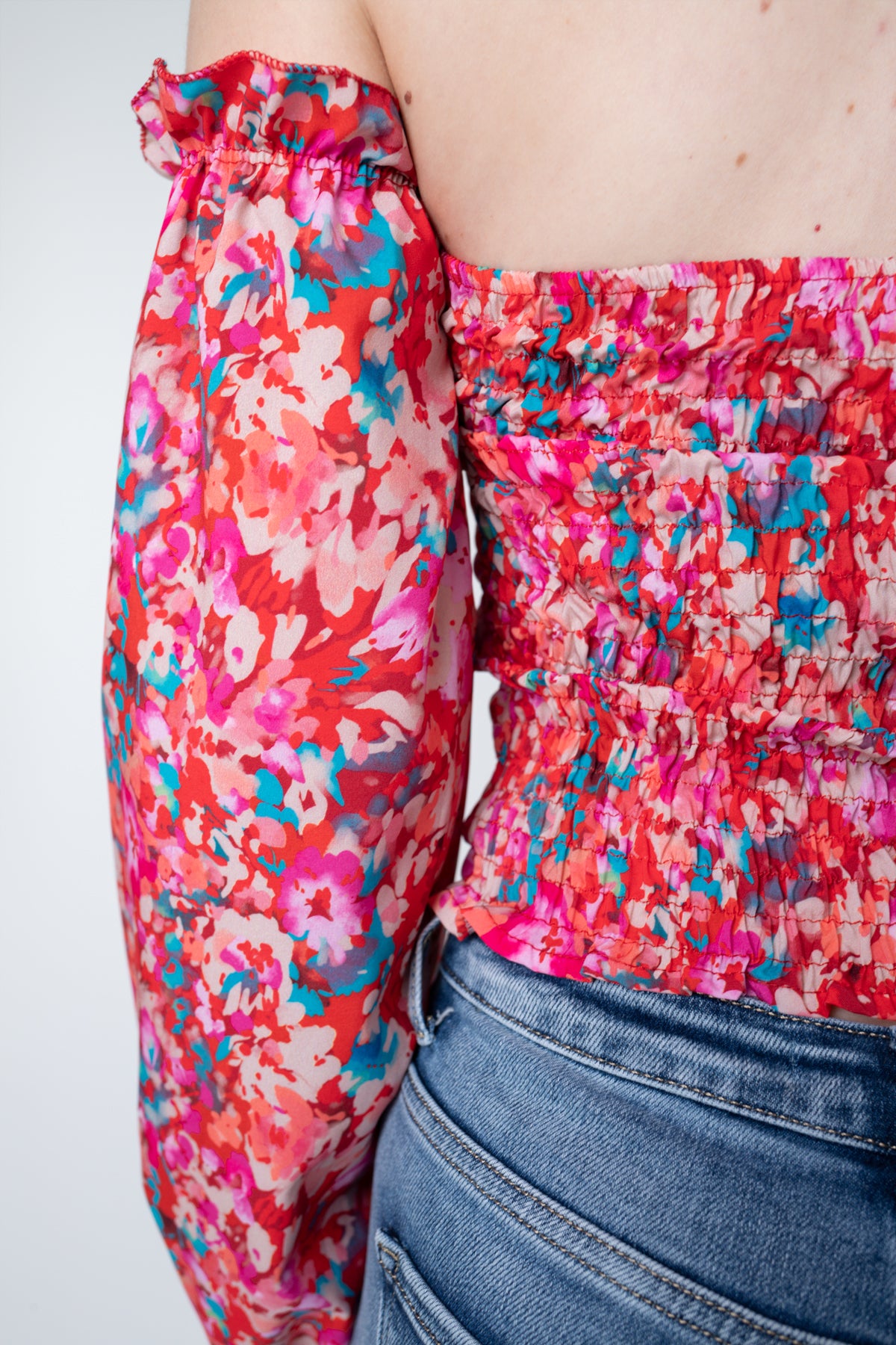 Nina blouse-light red