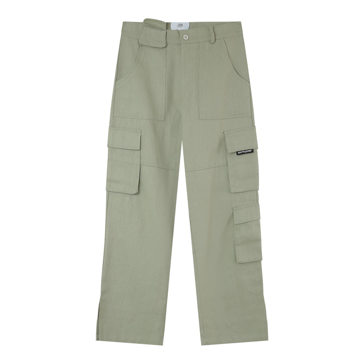 REGINA STRAIGHT CARGO PANTS KHAKI - GREEN