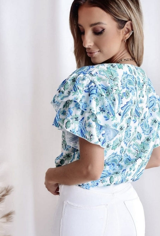 Camilla blouse-sky blue